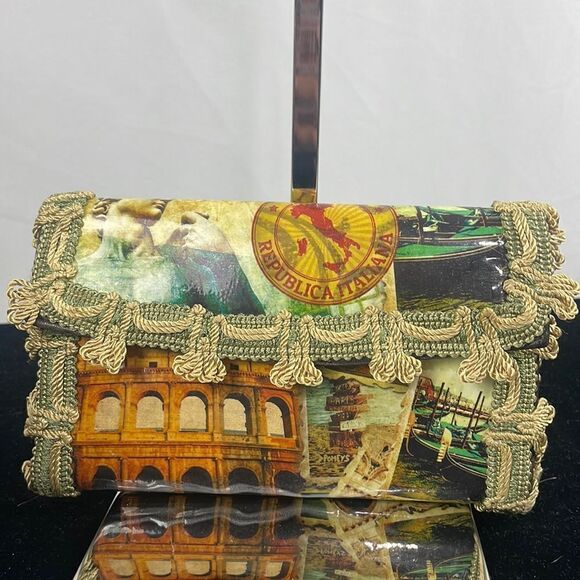 Multi Print With Fabric Trim Wallet - Picture 1 of 4